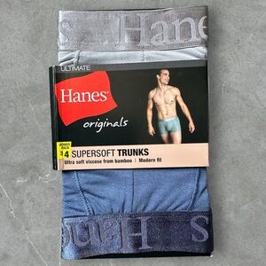 4- pack Hanes ultra soft boxer shorts for men